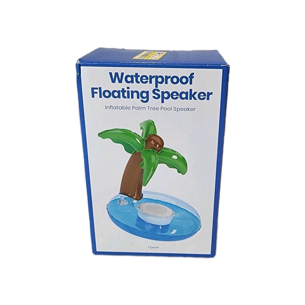 Palm Tree Pool Wireless Floating Speaker Waterproof 9.56 INCH BRAND NEW